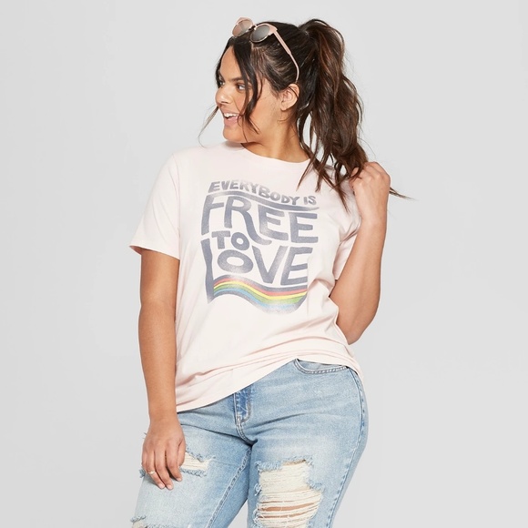 Mighty Fine Other - Everybody is Free to Love Graphic Tee Shirt Top